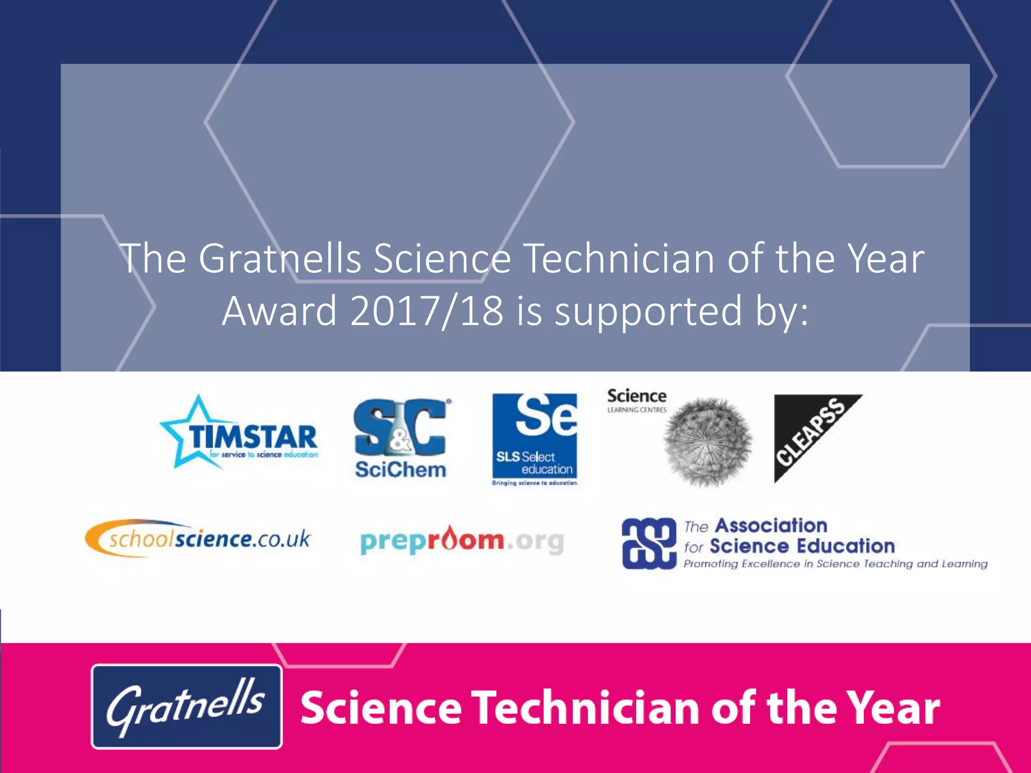 Gratnells Science Technician of the Year Presentation