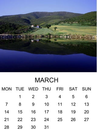 31 30 29 28 27 26 25 24 23 22 21 20 19 18 17 16 15 14 13 12 11 10 9 8 7 6 5 4 3 2 1 SUN SAT FRI THU WED TUE MON MARCH 