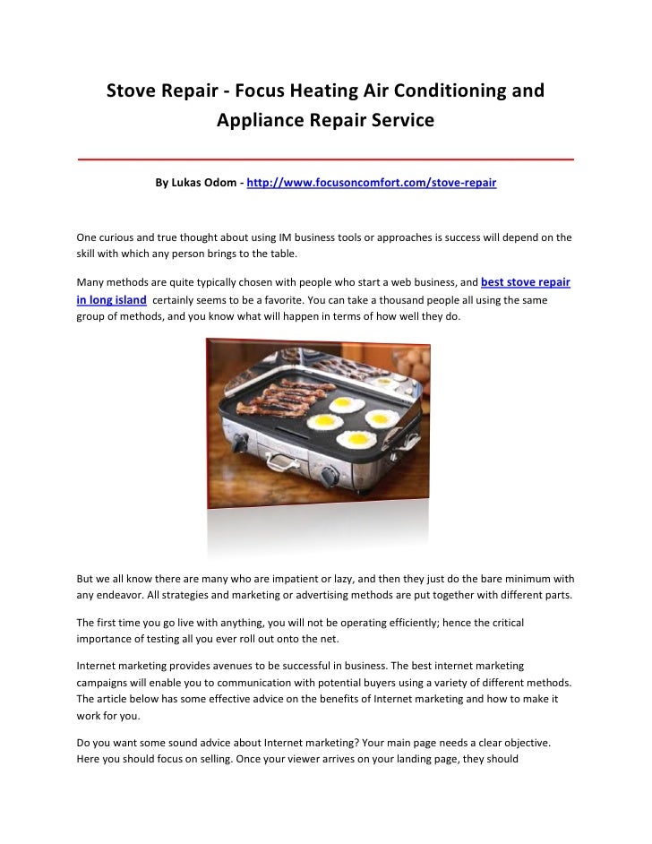 Stove repair