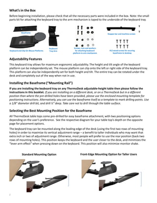 Installing a keyboard tray deals