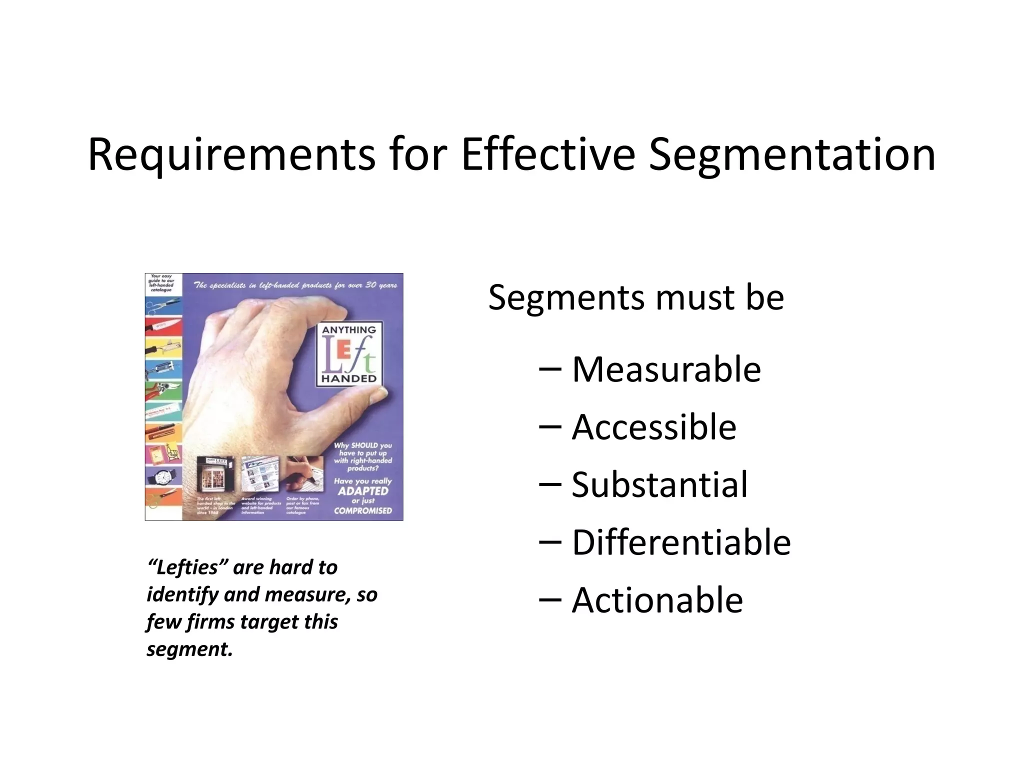 Segmentation Targeting Positioning