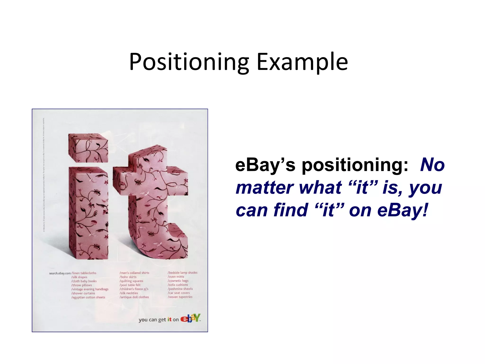 Segmentation Targeting Positioning