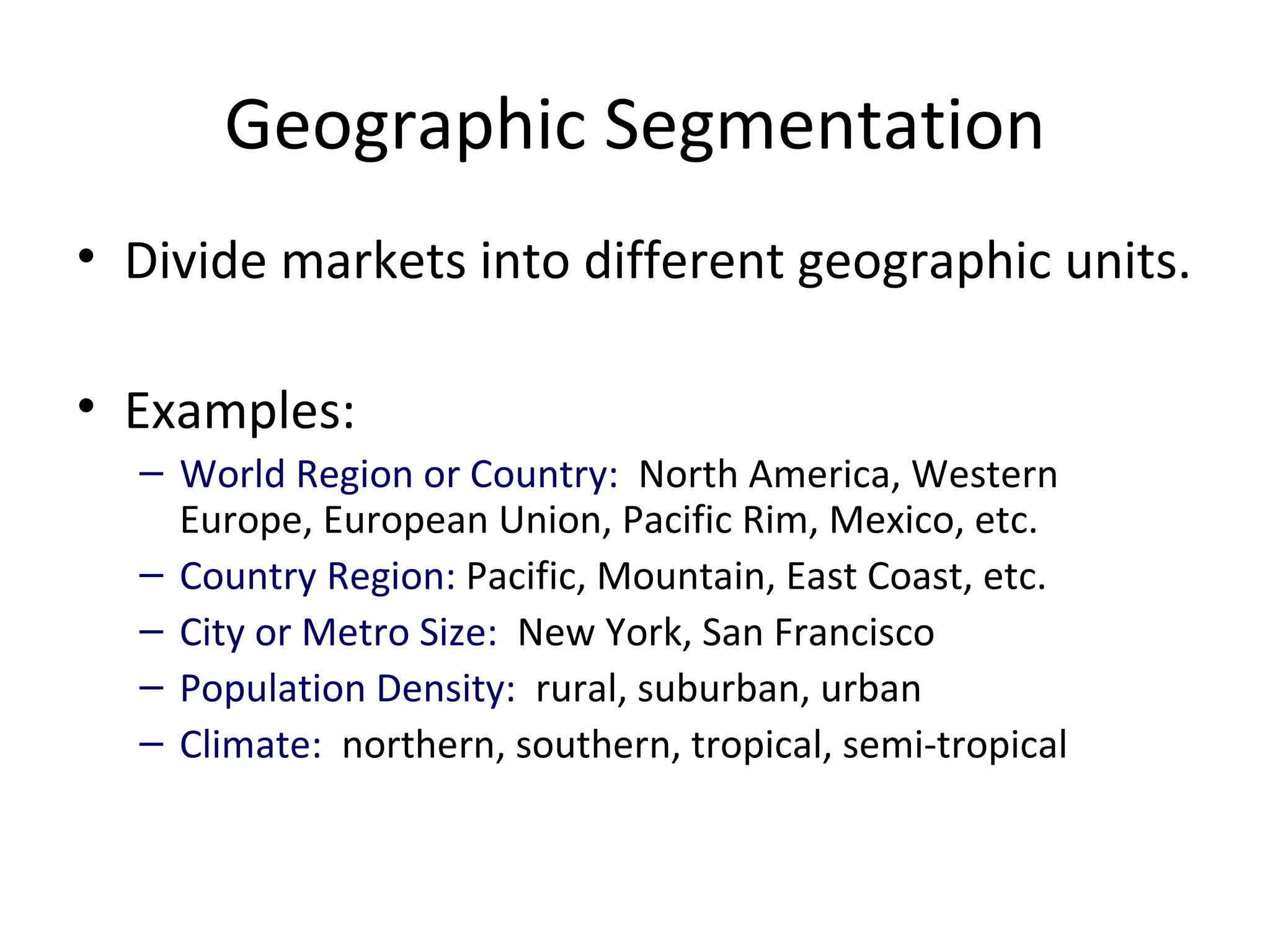Segmentation Targeting Positioning