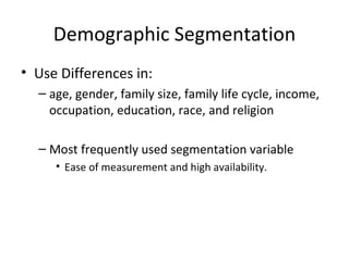 Segmentation Targeting Positioning