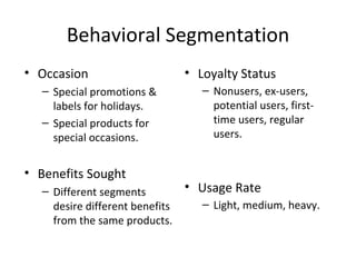 Segmentation Targeting Positioning