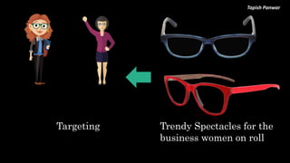 Tapish Panwar
Targeting Trendy Spectacles for the
business women on roll
 