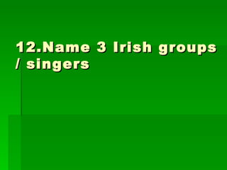 St patrick's quiz