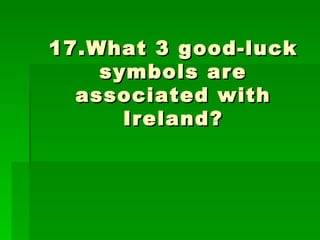 St patrick's quiz