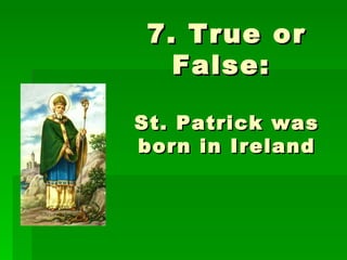 St patrick's quiz