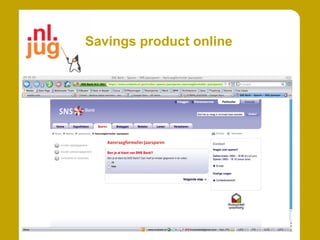 Savings product online
 