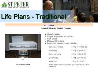 Life Plans - Traditional
 