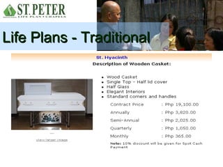 Life Plans - Traditional
 
