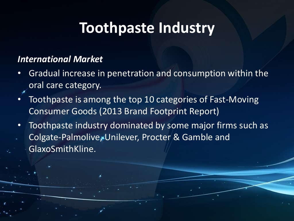 Segmenting, Targeting and Positioning of the toothpaste industry