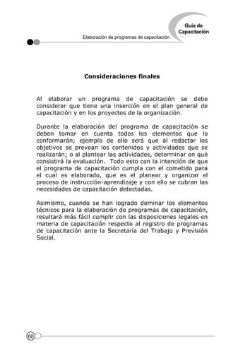 Stps programa de capacitacion | PDF