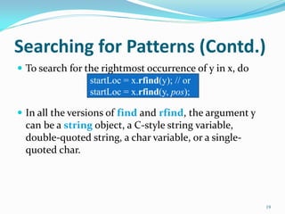 Strinng Classes in c++ | PPT