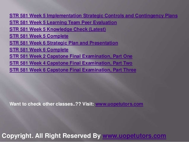 Essay str 581 capstone final examination part one uop tutorials 02 picture