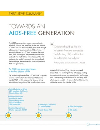 Sixth Stocktaking Report on Children and AIDS