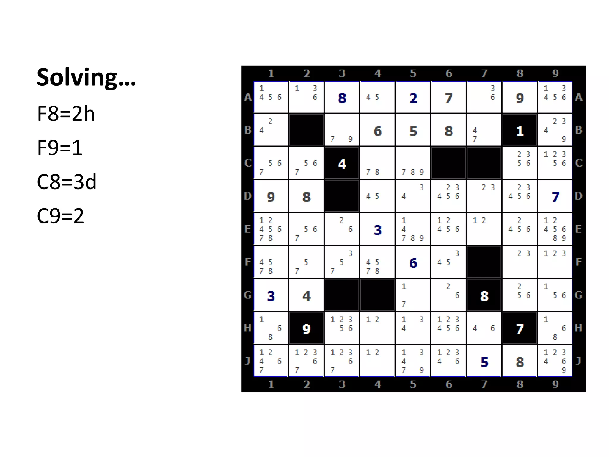 Solving…
F8=2h
F9=1
C8=3d
C9=2
 