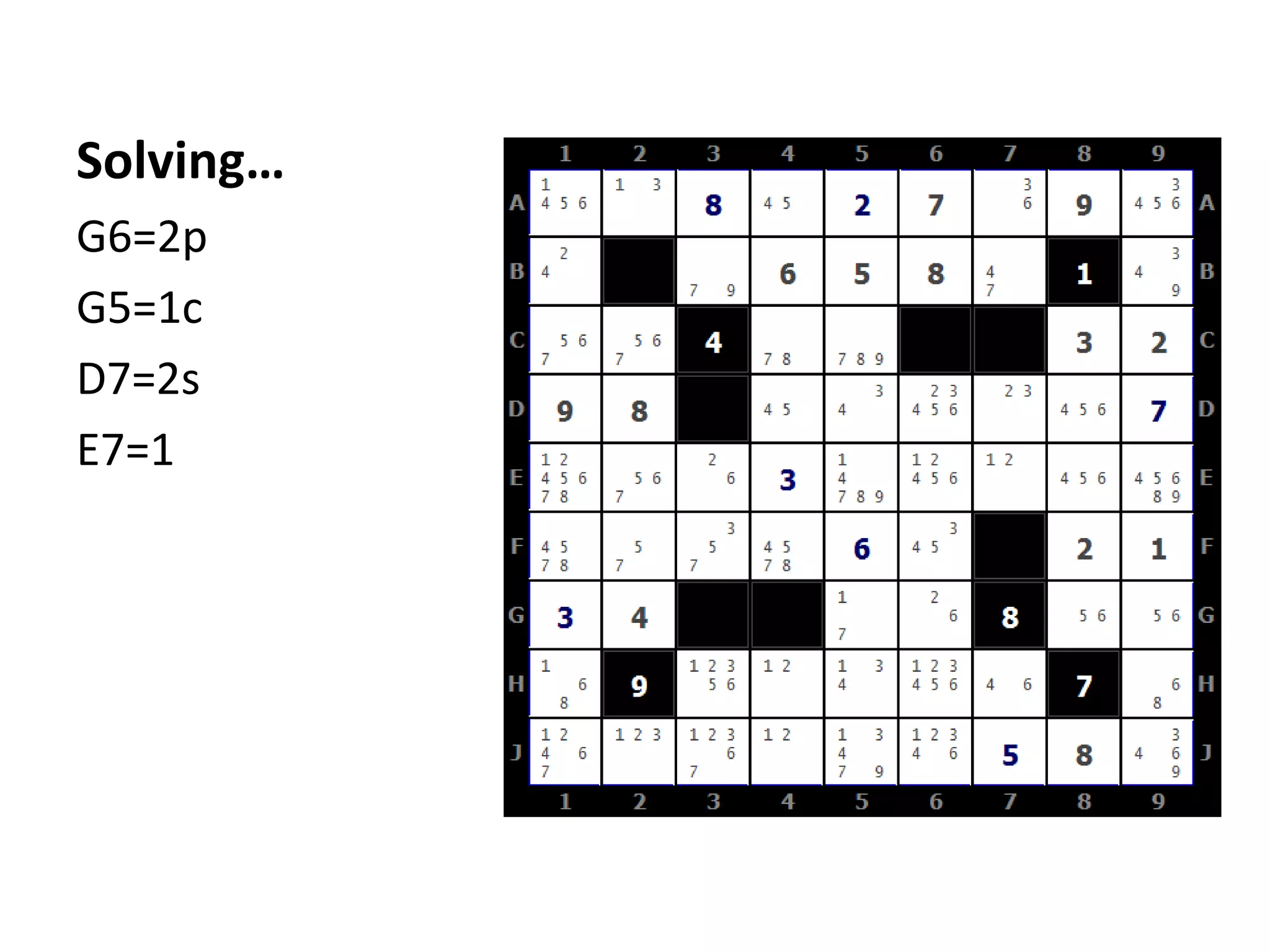 Solving…
G6=2p
G5=1c
D7=2s
E7=1
 