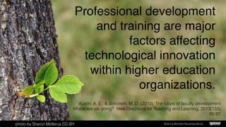 “We must support
both sides of the
chasm.”
- Phil Hill
Slide by Michelle Pacansky-BrockPhoto by Neil Roger, CC-BY-NC-ND
tiny.cc/chasmsf
 