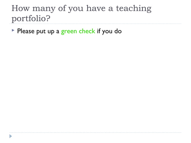 The Teaching Portfolio: Best Reflective Practices | PPT