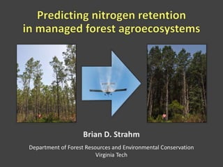 Predicting nitrogen retention in managed forest agroecosystems