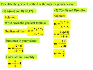 Straight-Line-Equation and gradients intercept | PPT