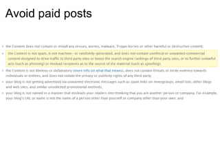Avoid paid posts 
