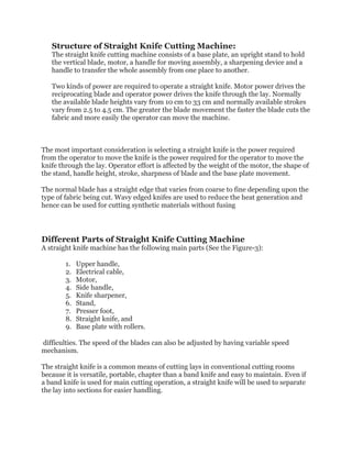 Straight Knife Cutting Machine. | DOCX