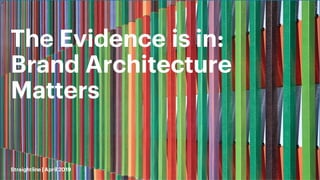 The Evidence is in:
Brand Architecture
Matters
Straightline | April 2019
 