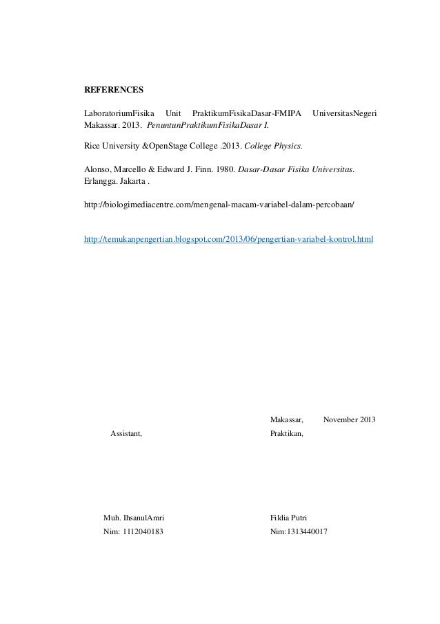 Straight Motion Regular Report By Fildia Putri