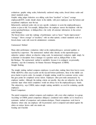 Straight ranking method of performance appraisal | DOCX