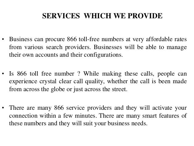 Is 866 a toll-free number?