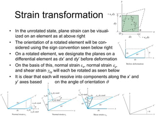 Strain Transformation Matrix Engineering Strain in Static Design of Members | PDF