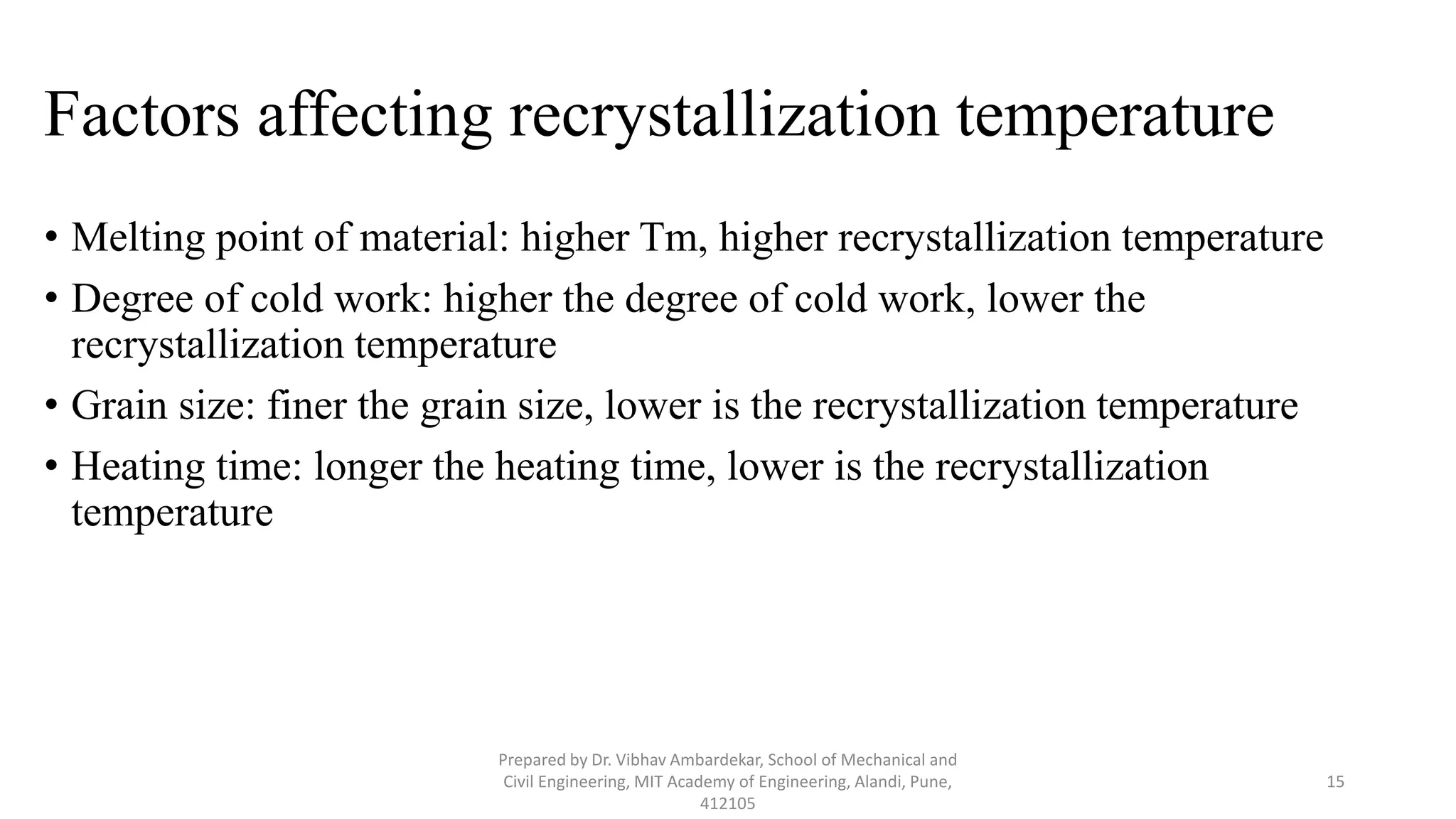 Strain hardening, three stage annealing | PDF