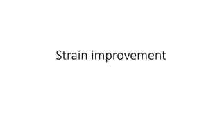 Strain improvement
 