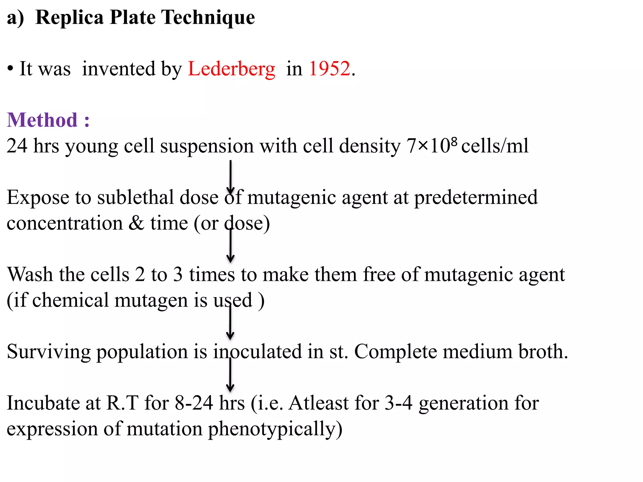 Strain improvement : Techniques used for Isolation of mutants | PPTX