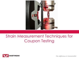 Strain Measurement Techniques for
Coupon Testing
 