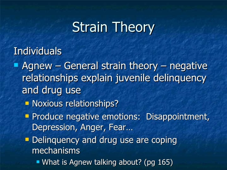 Agnews Strain Theory Analysis