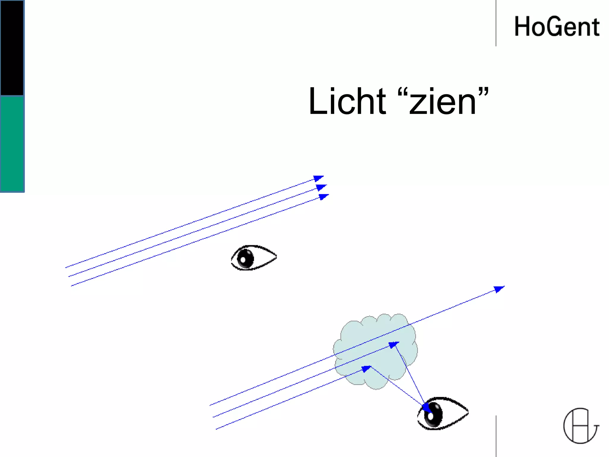 Licht “zien”
 