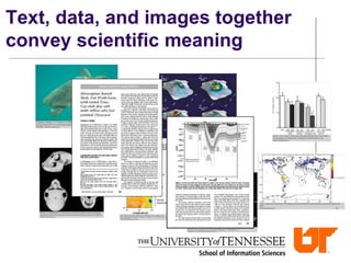 Text, data, and images together
convey scientific meaning
 