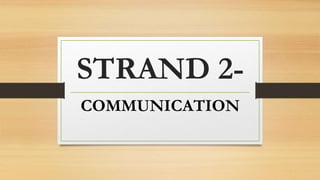STRAND 2-
COMMUNICATION
 