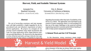 Harvest & Yield Model
 