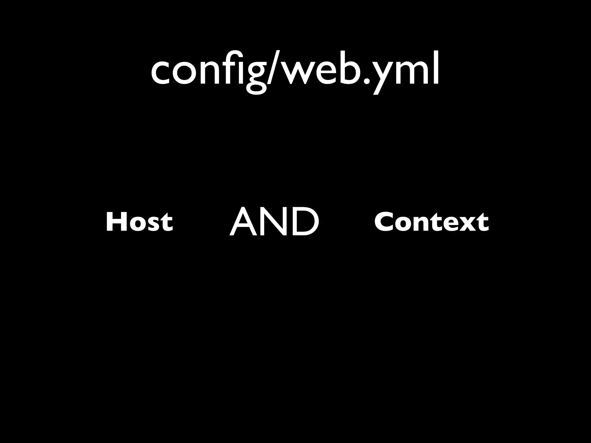conﬁg/web.yml


Host   AND   Context
 