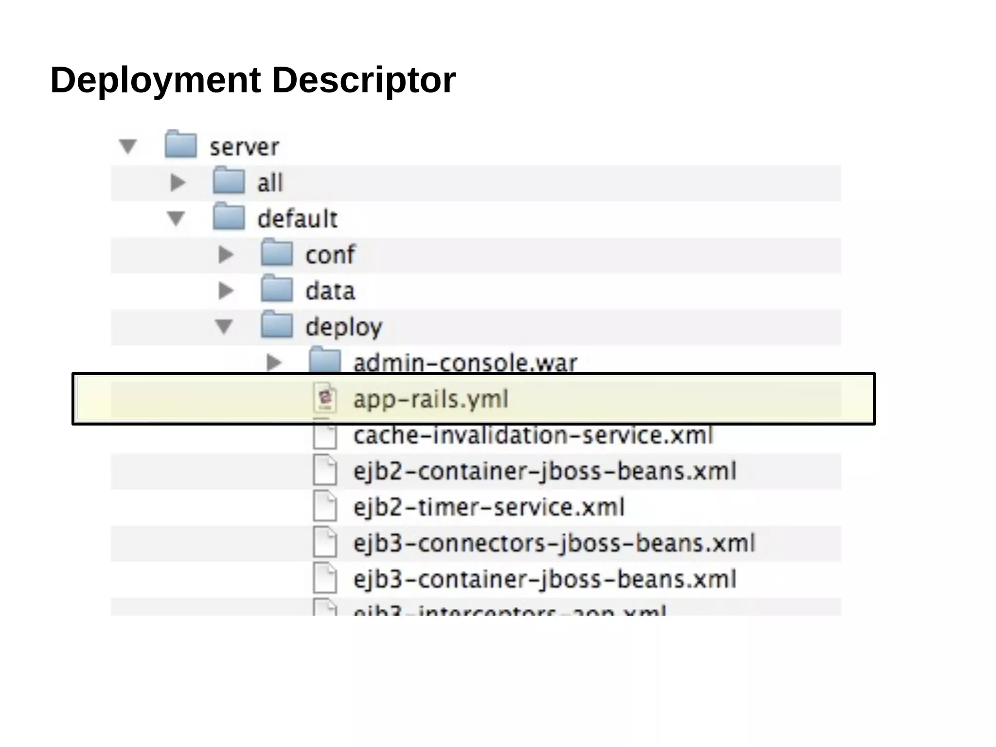 Deployment Descriptor
 