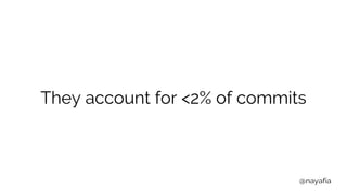 @nayafia
They account for <2% of commits
 