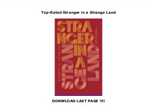 Top-Rated Stranger in a Strange Land
DONWLOAD LAST PAGE !!!!
This books ( Stranger in a Strange Land ) Made by Robert A. Heinlein About Books A deluxe hardcover edition of the most famous science-fiction novel of all time—part of Penguin Galaxy, a collectible series of six sci-fi/fantasy classics, featuring a series introduction by Neil Gaiman A human raised on Mars, Valentine Michael Smith has just arrived on planet Earth. Among his people for the first time, he struggles to understand the social mores and prejudices of human nature that are so alien to him, while his own “psi” powers—including telepathy, clairvoyance, telekenesis, and teleportation—make him a type of messiah figure among humans. "Stranger in a Strange Land" grew from a cult favorite to a bestseller to a classic in a few short years. The story of the man from Mars who taught humankind grokking and water-sharing—and love—it is Robert A. Heinlein’s masterpiece.Penguin Galaxy Six of our greatest masterworks of science fiction and fantasy, in dazzling collector-worthy hardcover editions, and featuring a series introduction by #1 "New York Times" bestselling author Neil Gaiman, Penguin Galaxy represents a constellation of achievement in visionary fiction, lighting the way toward our knowledge of the universe, and of ourselves. From historical legends to mythic futures, monuments of world-building to mind-bending dystopias, these touchstones of human invention and storytelling ingenuity have transported millions of readers to distant realms, and will continue for generations to chart the frontiers of the imagination. "The Once and Future King" by T. H. White"Stranger in a Strange Land" by Robert A. Heinlein"Dune" by Frank Herbert"2001: A Space Odyssey" by Arthur C. Clarke"The Left Hand of Darkness" by Ursula K. Le Guin"Neuromancer" by William GibsonFor more than seventy years, Penguin has been the leading publisher of classic literature in the English-speaking world. With more than 1,700 titles, Penguin Classics represents a global bookshelf of the best works throughout history
and across genres and disciplines. Readers trust the series to provide authoritative texts enhanced by introductions and notes by distinguished scholars and contemporary authors, as well as up-to-date translations by award-winning translators. To Download Please Click https://buhorjamter.blogspot.com/?book=0143111620
 