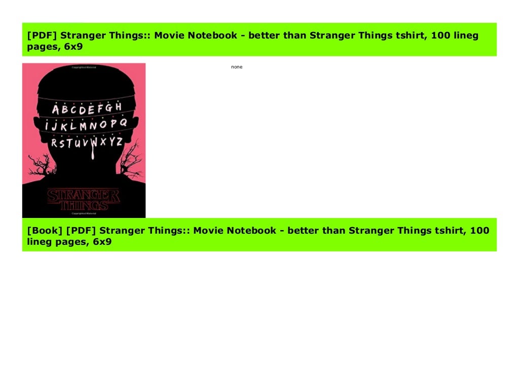 [PDF] Stranger Things Movie Notebook better than