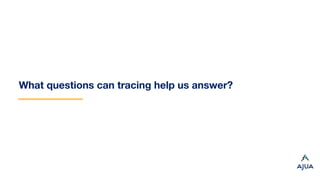 What questions can tracing help us answer?
 
