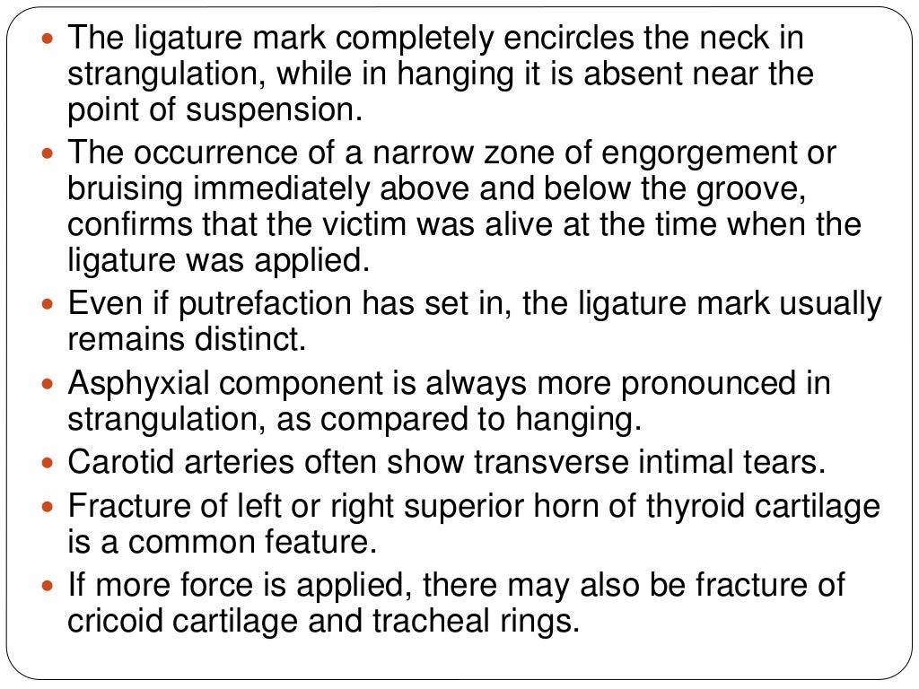 Strangulation Forensic Medicine